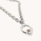 Chunky Crystal Circle Necklace