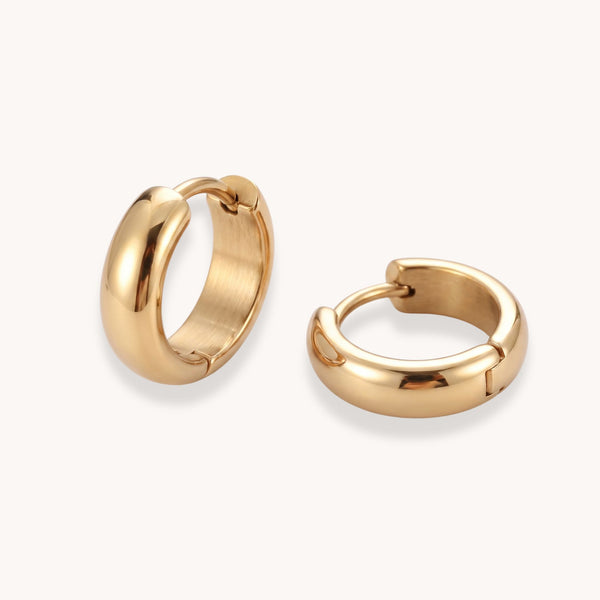 Atlas Chunky Hoops in Gold