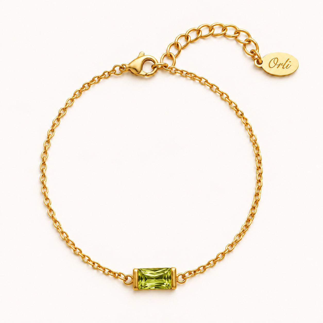 Ava Fine Birthstone Bracelet in Gold – August birthstone