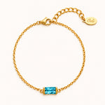 Ava Fine Birthstone Bracelet in Gold – December birthstone
