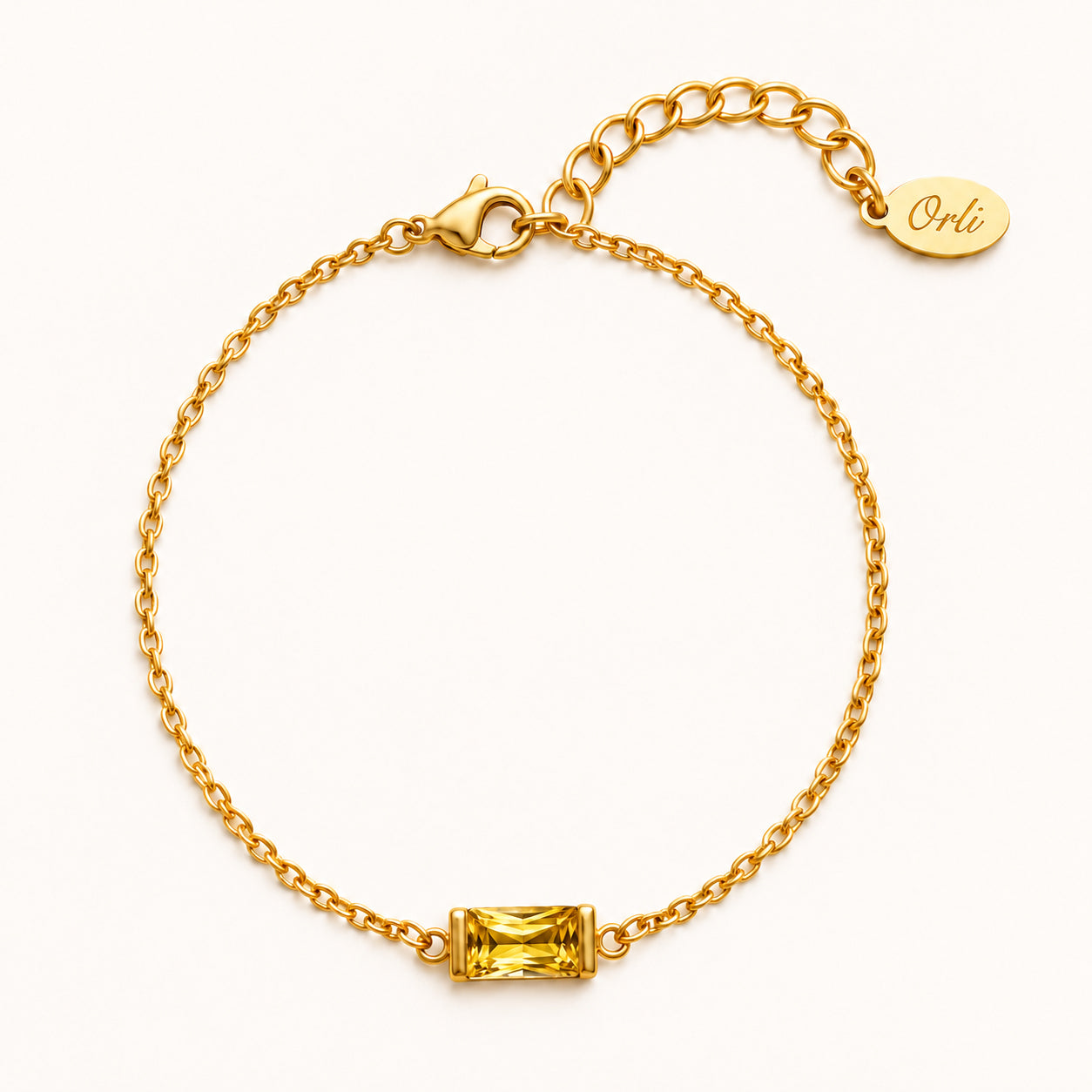 Ava Fine Birthstone Bracelet in Gold – November birthstone