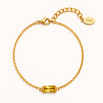 Ava Fine Birthstone Bracelet in Gold – November birthstone