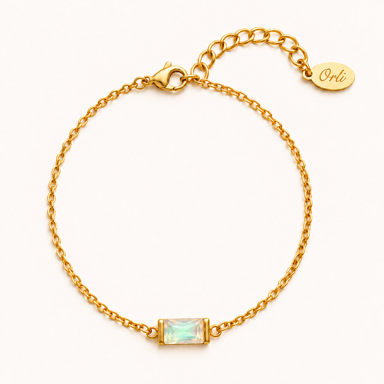 Ava Fine Birthstone Bracelet in Gold – October birthstone
