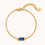 Ava Fine Birthstone Bracelet in Gold – September birthstone