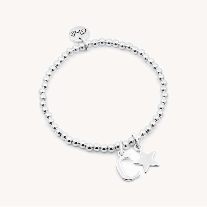 Initial & Star Personalised Beads Bracelet