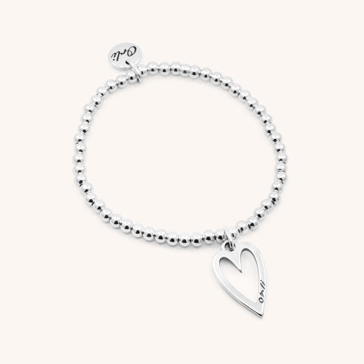 Mini Open Heart Beads Bracelet