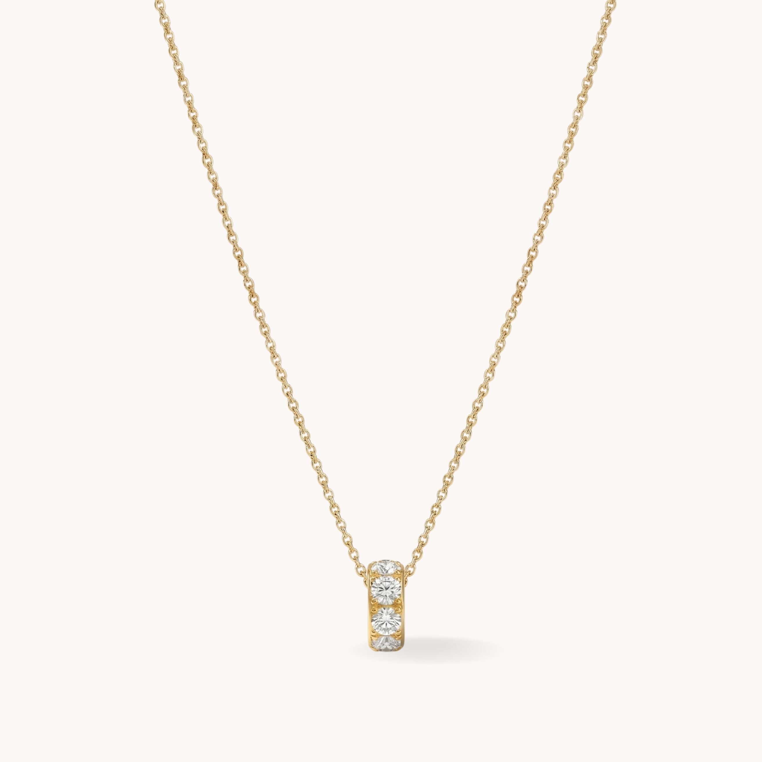 Birthstone Glider Necklace in Gold