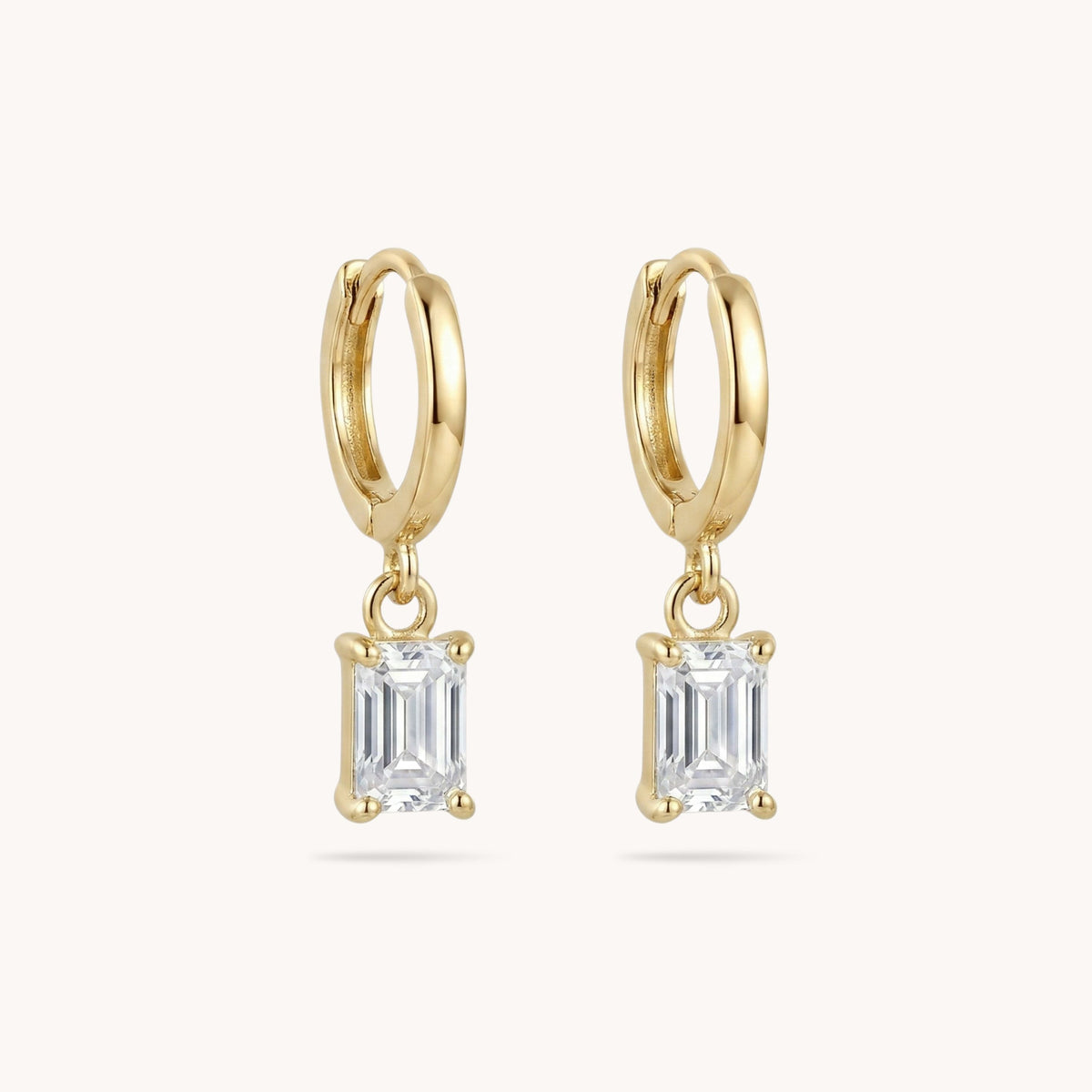 Birthstone Huggie Hoops in Gold