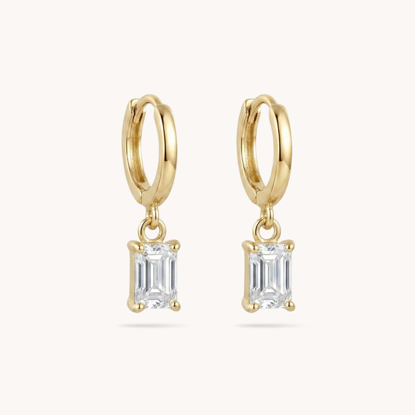 Birthstone Huggie Hoops in Gold
