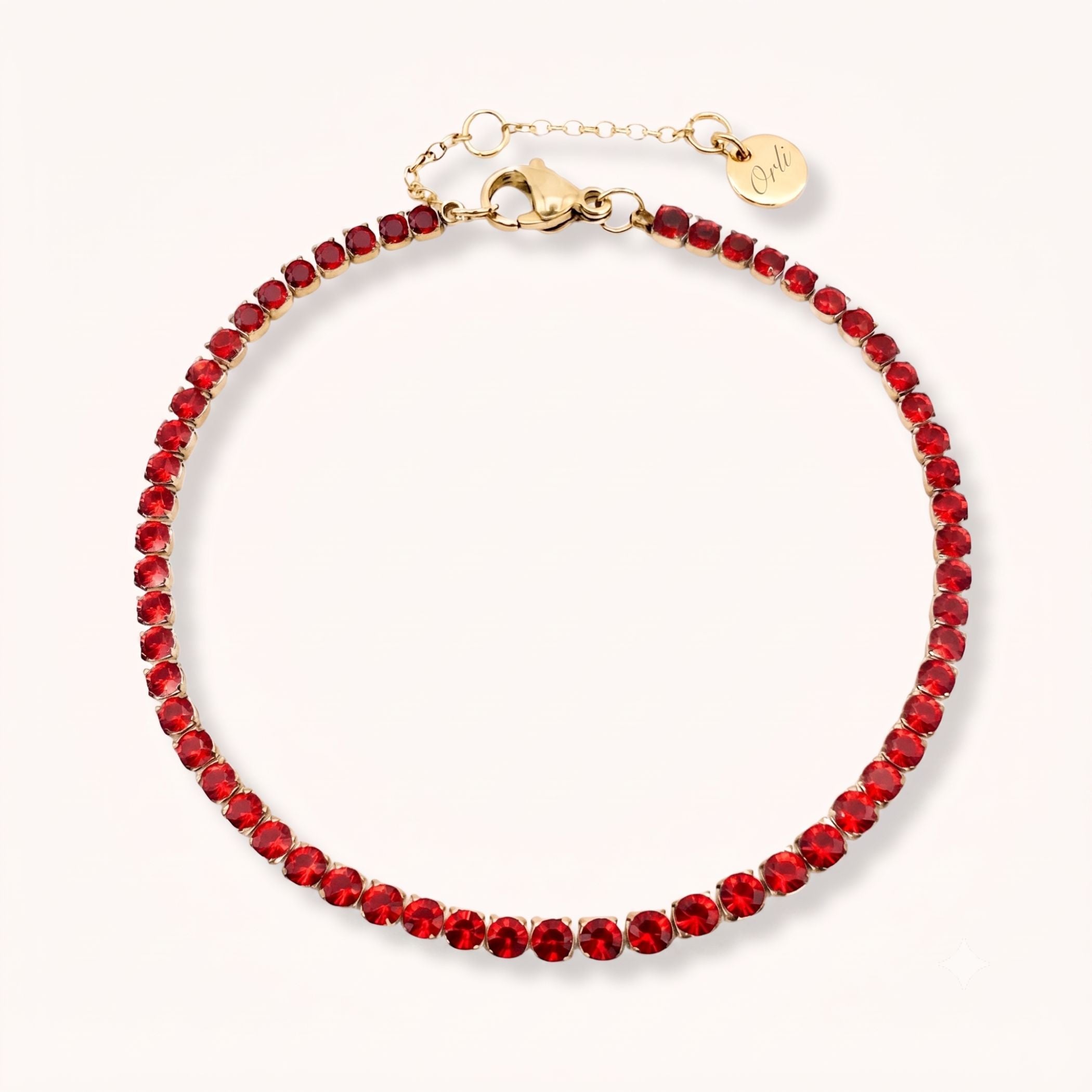 Birthstone Tennis Bracelet in Gold