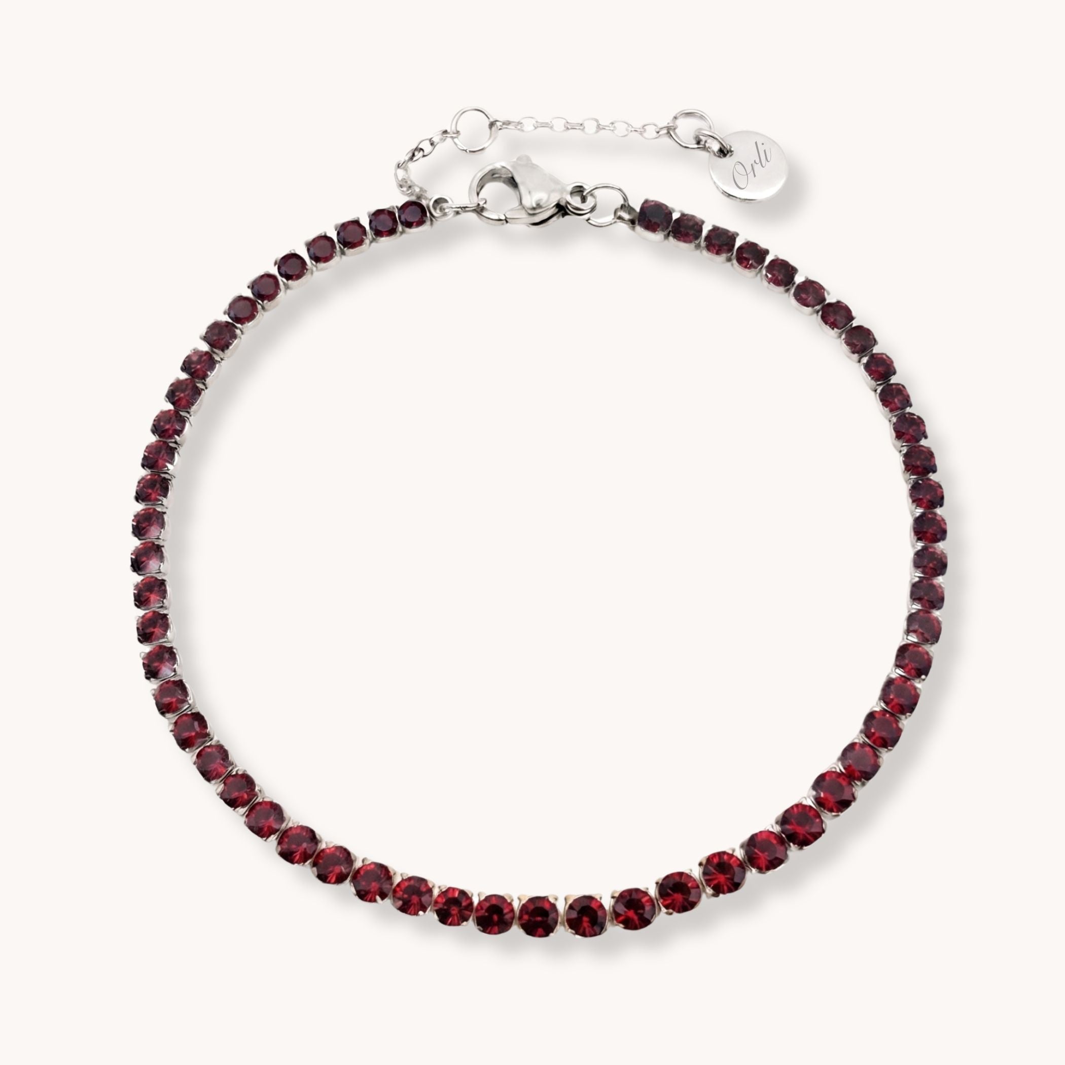 Birthstone Tennis Bracelet in Silver