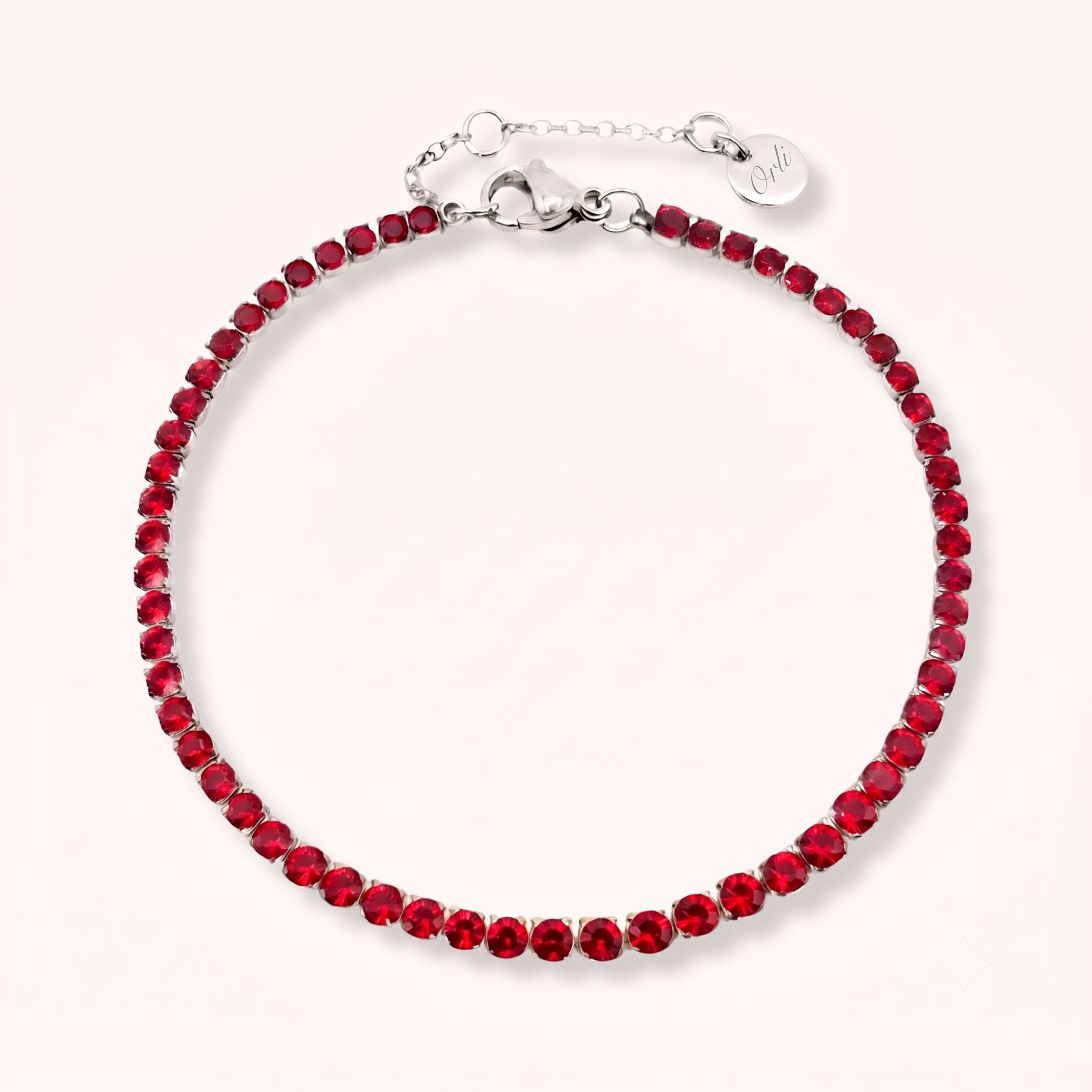 Birthstone Tennis Bracelet in Silver
