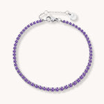 Birthstone Tennis Bracelet Silver - June (Alexandrite)