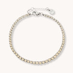 Birthstone Tennis Bracelet - November - Citrine - Silver