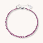 Birthstone Tennis Bracelet - October - Opal - Silver