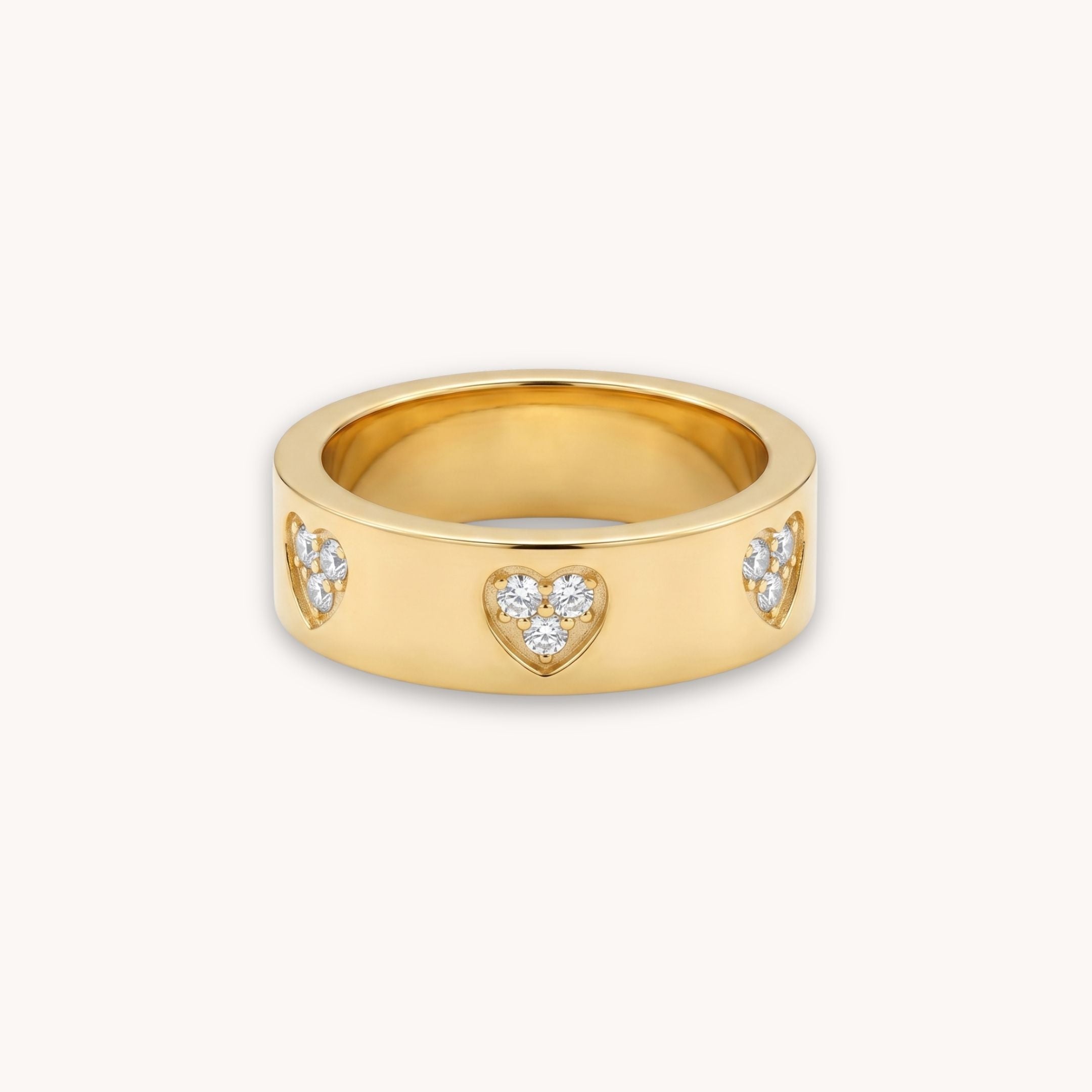Celeste Heart Ring in Gold
