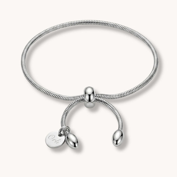 Classic Adjustable Slider Bracelet in Silver