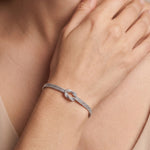 Forever Knot Bracelet in Silver - worn shot