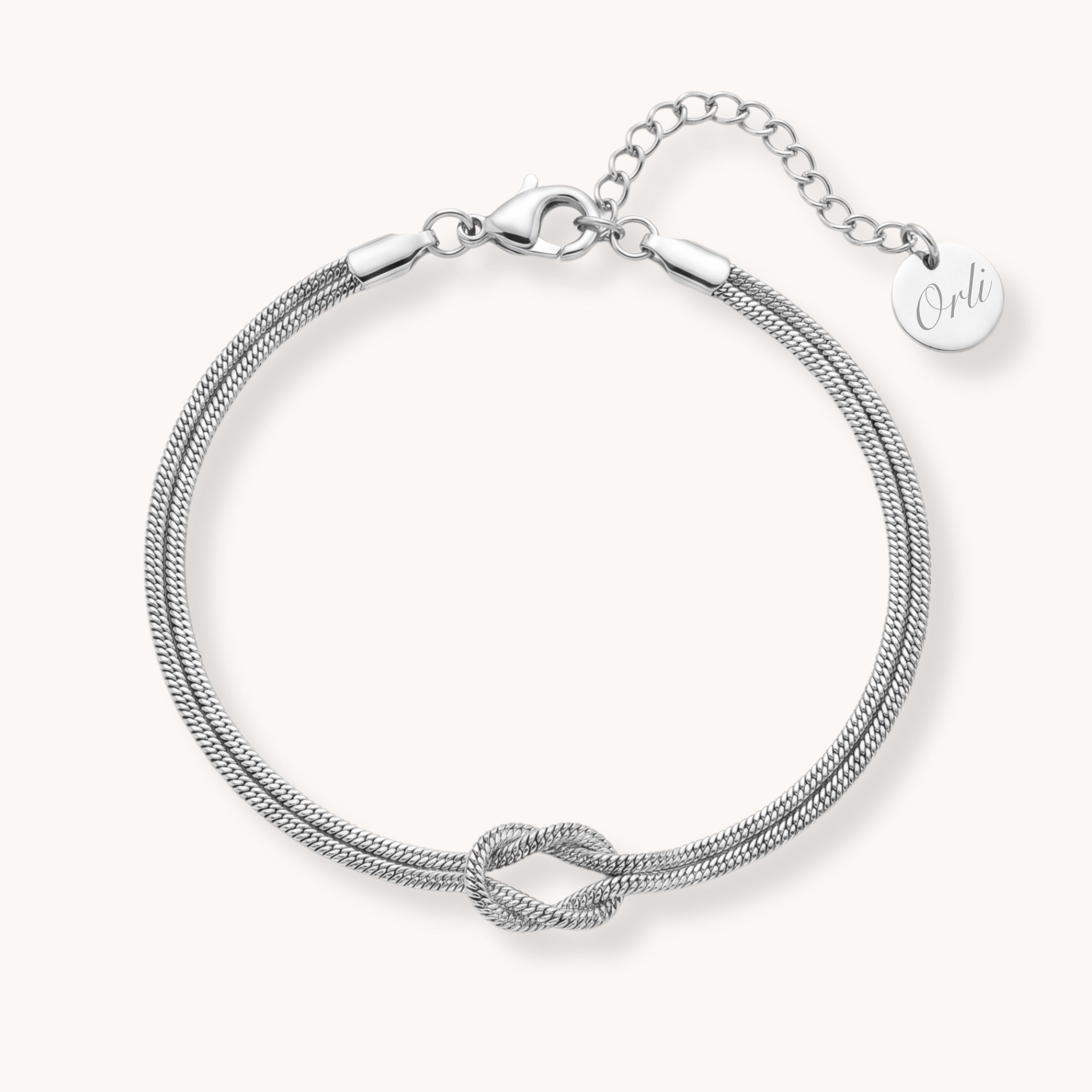 Forever Knot Bracelet in Silver - product shot