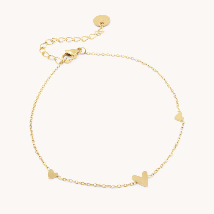 Golden Hearts Anklet