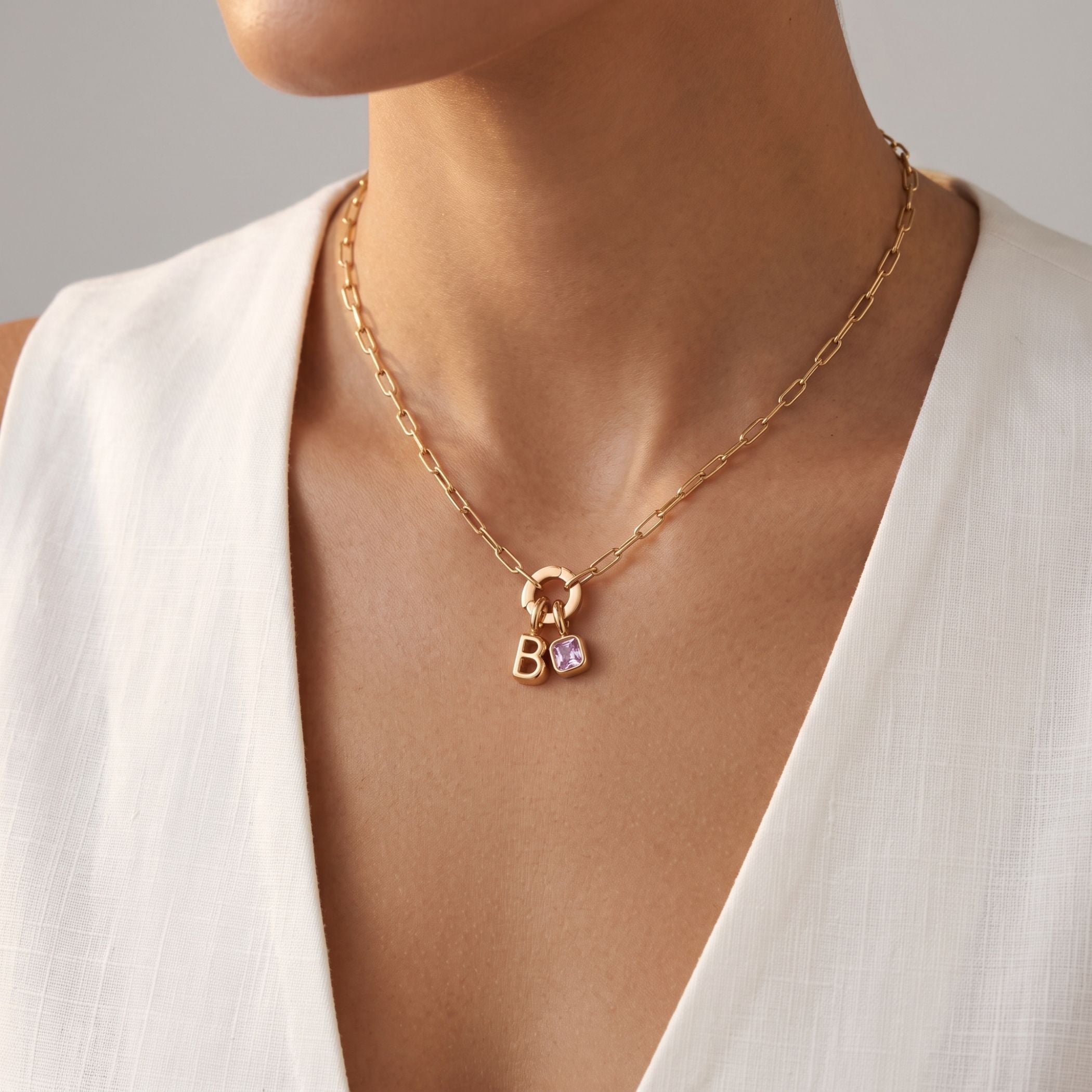 mini-paperclip-bubble-initial-birthstone-necklace-in-gold