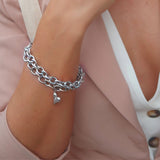 Chunky Oval Chain Bracelet, Silver