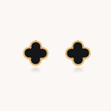 Black Clover Studs, Gold