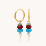 Gemstone Hoops - Turquoise Glow