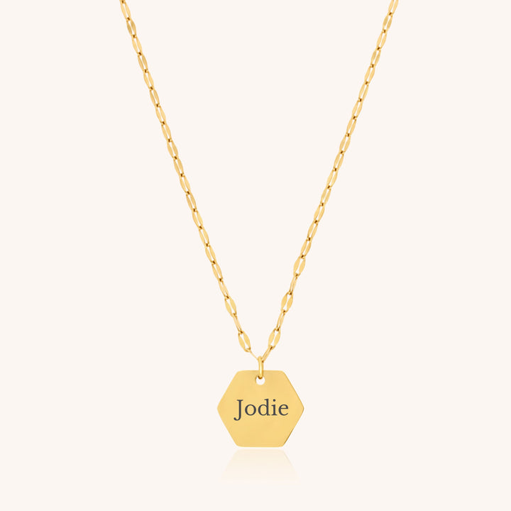 Vita Personalised Pendant Necklace, Gold