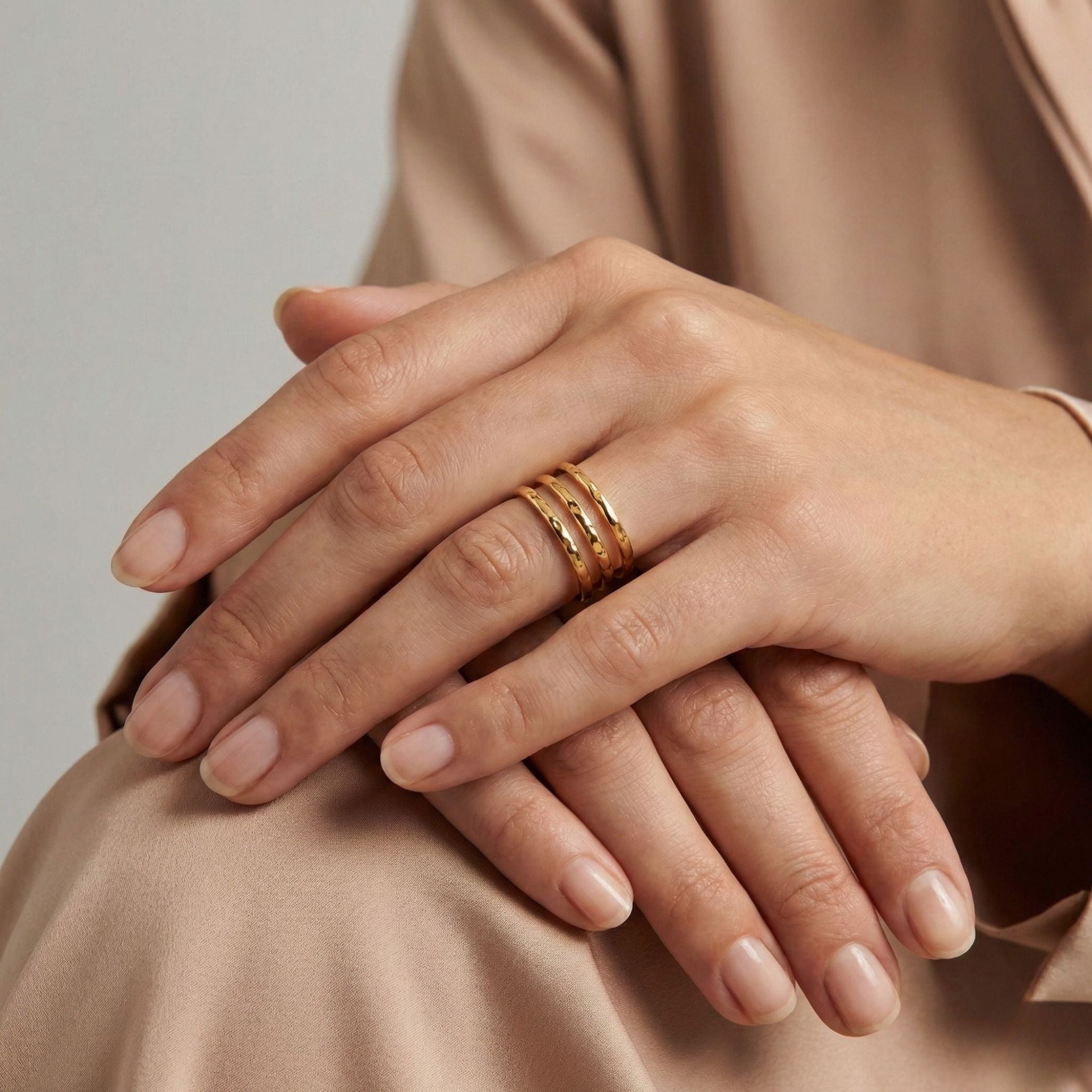 Triple Band Ring, Gold