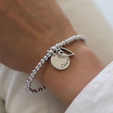 Lily Open Heart Personalised Beads Bracelet
