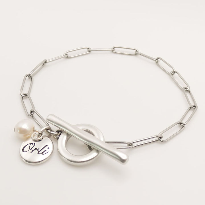 Gracie Pearl T-Bar Bracelet