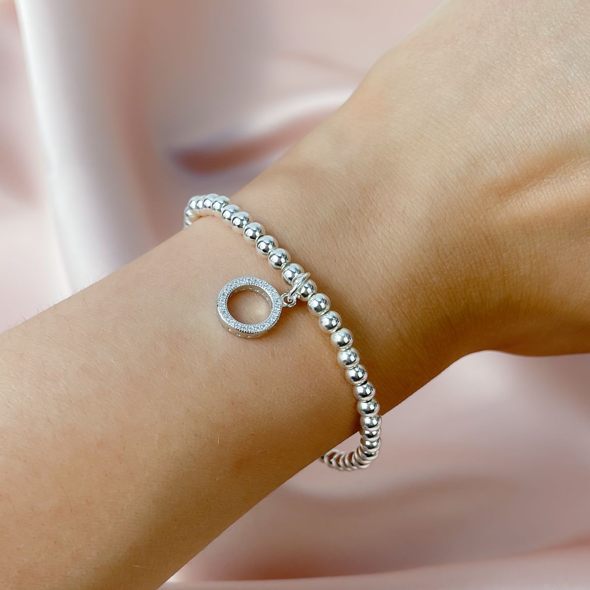 Sterling silver 2025 crystal bracelet