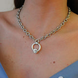 Chunky Crystal Circle Necklace