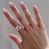 Sterling Silver Spinner Ring with Silver Hearts