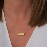 Zara Personalised Bar Necklace, Gold